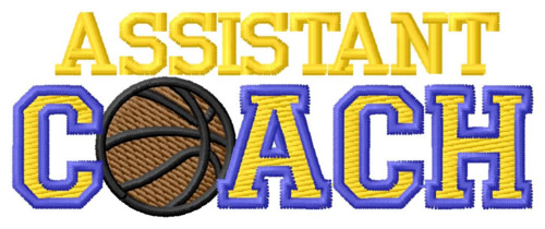Assistant Coach Machine Embroidery Design