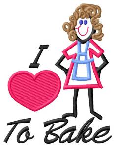 Picture of I Love to Bake Machine Embroidery Design