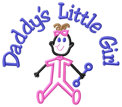 Daddys Little Girl Machine Embroidery Design