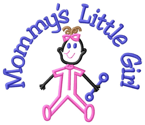 Mommys Litte Girl Machine Embroidery Design