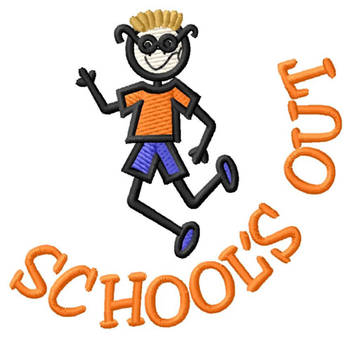 Schools Out Machine Embroidery Design