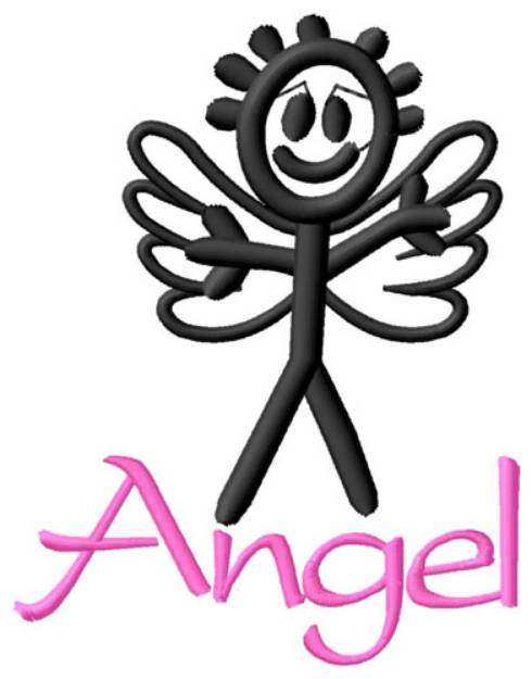 Picture of Stick Angel Machine Embroidery Design