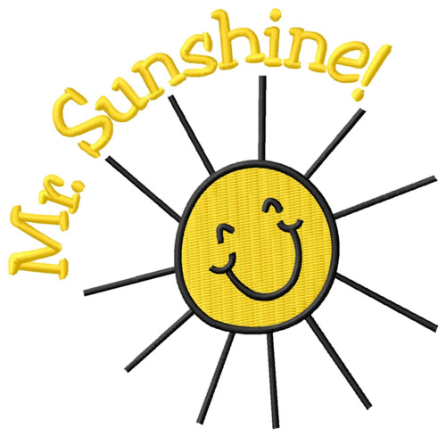 Mr. Sunshine Machine Embroidery Design