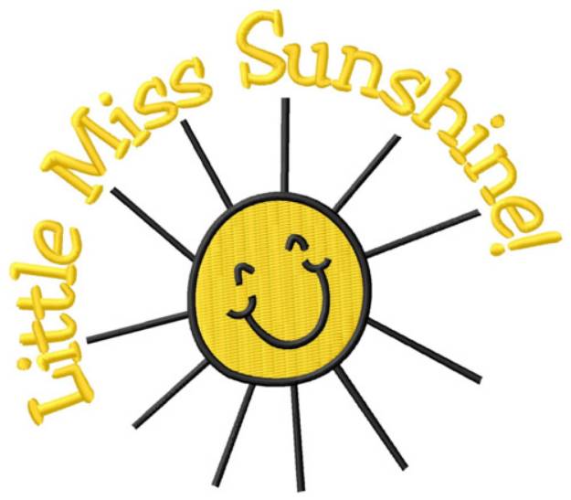 Picture of Little Miss Sunshine Machine Embroidery Design