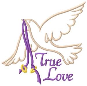 Picture of True Love Dove Machine Embroidery Design