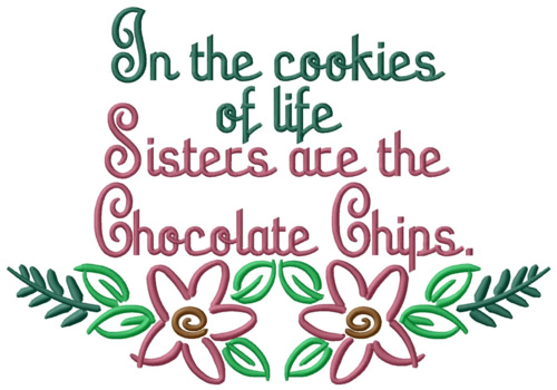 Chocolate Chips Machine Embroidery Design