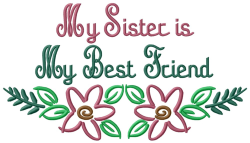 Sister-Friend Machine Embroidery Design