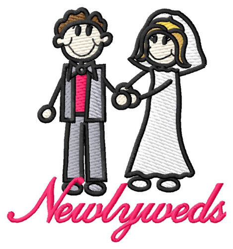 Newlyweds Machine Embroidery Design