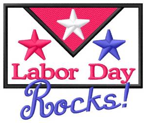 Picture of Labor Day Rocks Machine Embroidery Design
