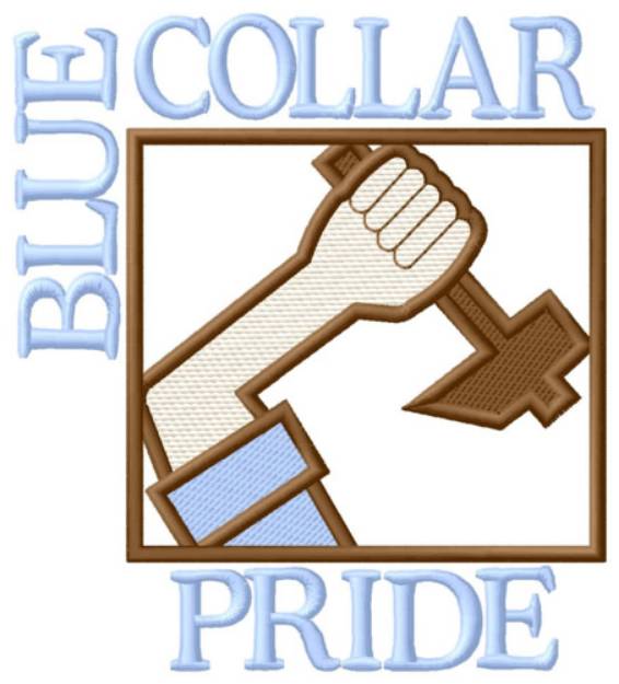 Picture of Blue Collar Pride Machine Embroidery Design