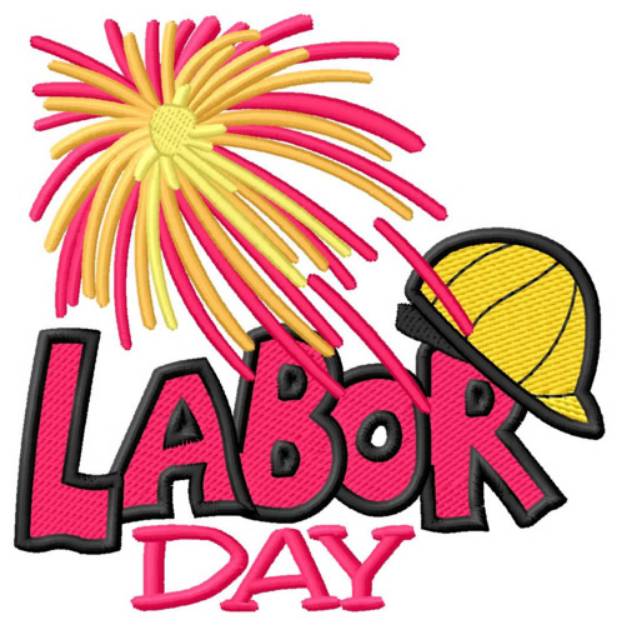 Picture of Labor Day Fireworks  Machine Embroidery Design