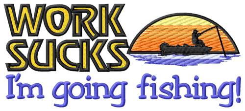 Going Fishing Machine Embroidery Design