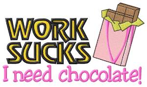 Picture of I Need Chocolate Machine Embroidery Design