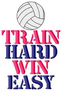Picture of Train Hard, Win Easy Machine Embroidery Design