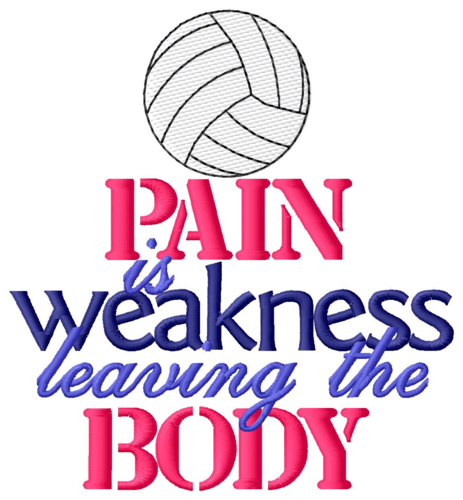 Pain is Weakness Machine Embroidery Design