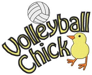 Picture of Volleyball Chick Machine Embroidery Design
