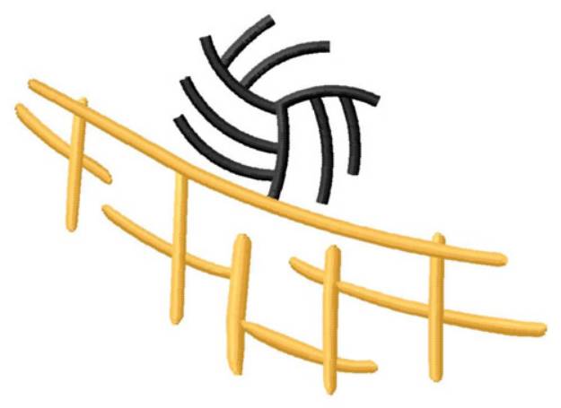 Picture of Abstract Volleyball Machine Embroidery Design