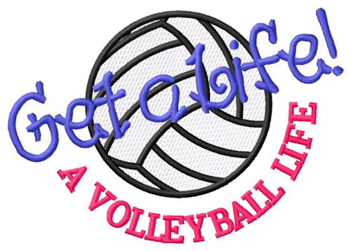 Get a Volleyball Life Machine Embroidery Design