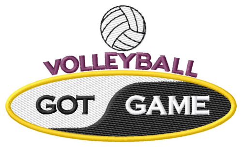 Volleyball Game Machine Embroidery Design
