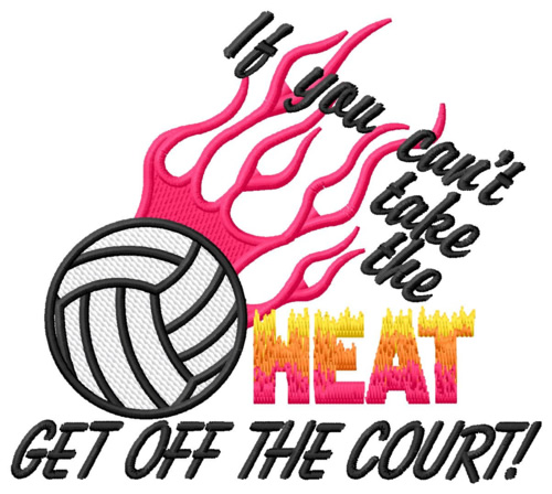 Get off the Court Machine Embroidery Design