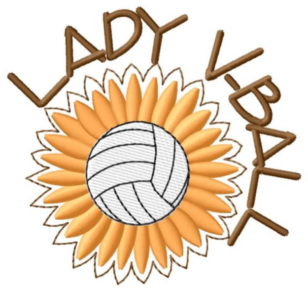 Picture of Lady V-Ball Machine Embroidery Design