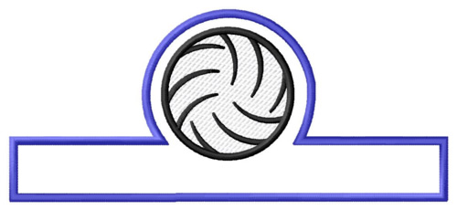 Volleyball Name Drop Machine Embroidery Design
