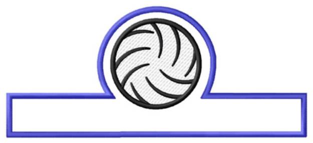 Picture of Volleyball Name Drop Machine Embroidery Design