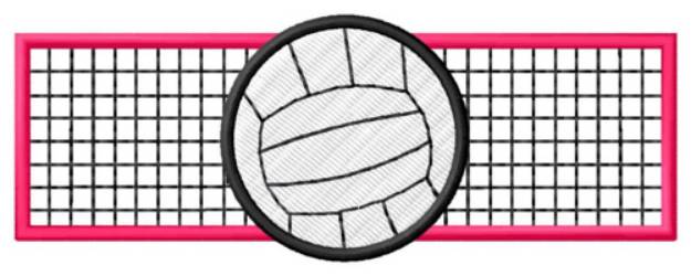 Picture of Volleyball with Net Machine Embroidery Design