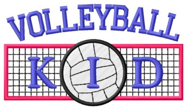Picture of Volleyball Kid Machine Embroidery Design