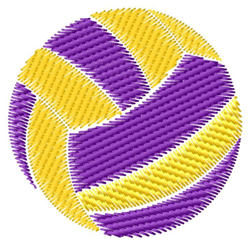 Light Fill Volleyball Machine Embroidery Design