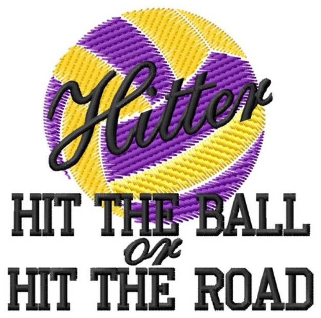 Picture of Volleyball Hitter Machine Embroidery Design
