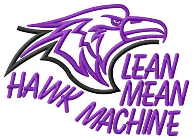 Picture of Hawk Head Machine Embroidery Design