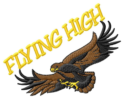 Flying Hawk Machine Embroidery Design