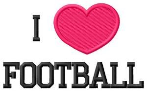 Picture of I Love Football Machine Embroidery Design