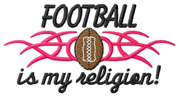 Picture of Football Religion Machine Embroidery Design