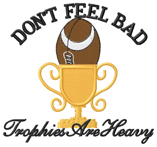 Football Trophy Machine Embroidery Design