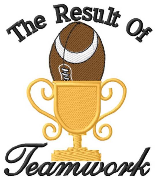 Picture of Football Trophy Machine Embroidery Design