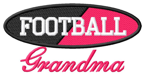 Football Grandma Machine Embroidery Design