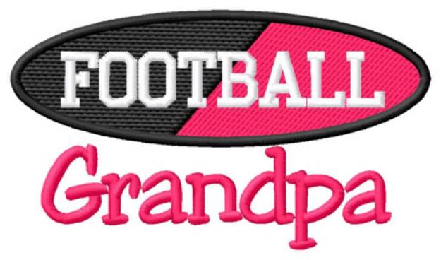Picture of Football Grandpa Machine Embroidery Design