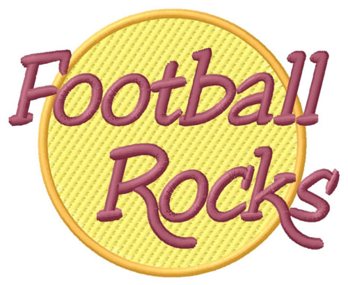 Football Rocks Machine Embroidery Design