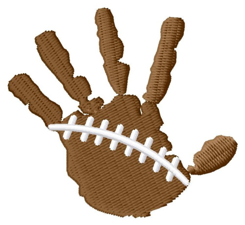 Football Hand Machine Embroidery Design