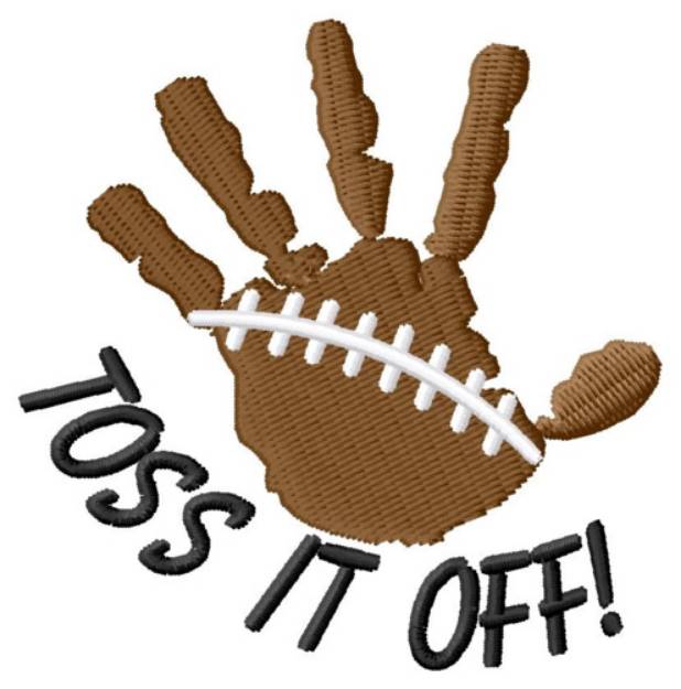Picture of Football Hand Machine Embroidery Design