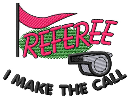 Referee Machine Embroidery Design