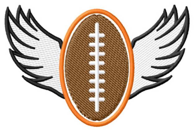 Picture of Winged Football Machine Embroidery Design