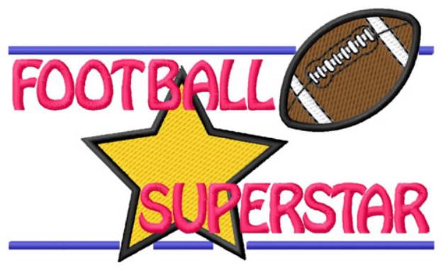 Picture of Football Superstar Machine Embroidery Design