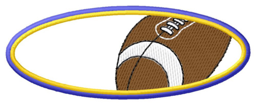Football Oval Machine Embroidery Design