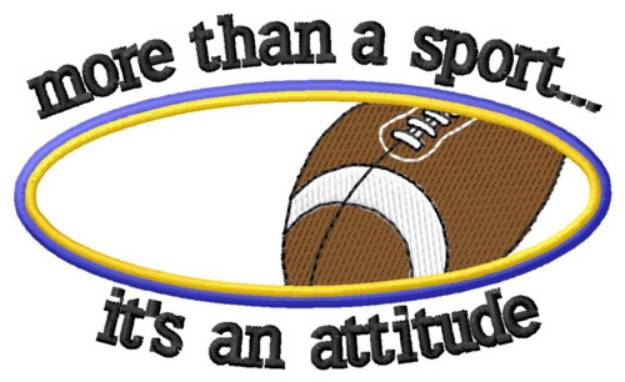 Picture of Football Attitude Machine Embroidery Design