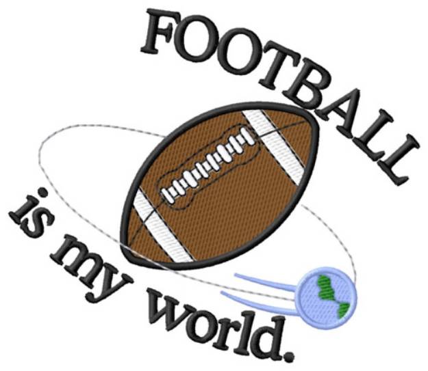 Picture of Football World Machine Embroidery Design