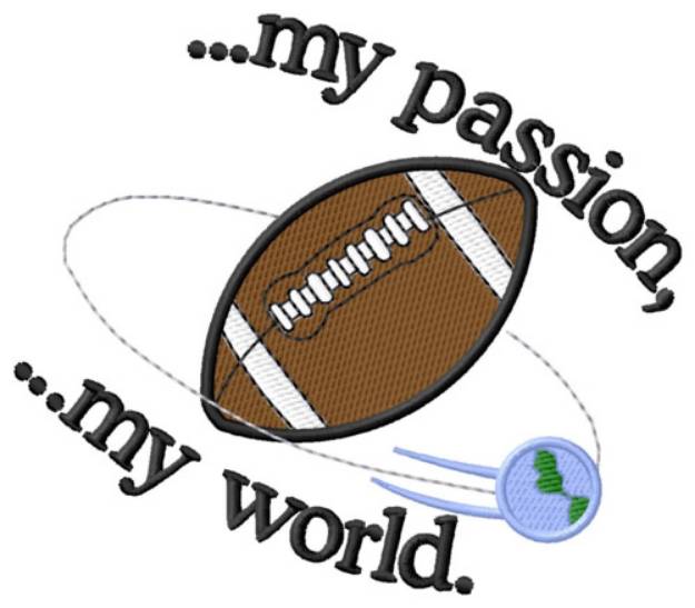 Picture of Football Passion Machine Embroidery Design
