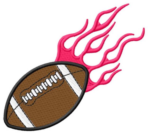 Picture of Flaming Football Machine Embroidery Design